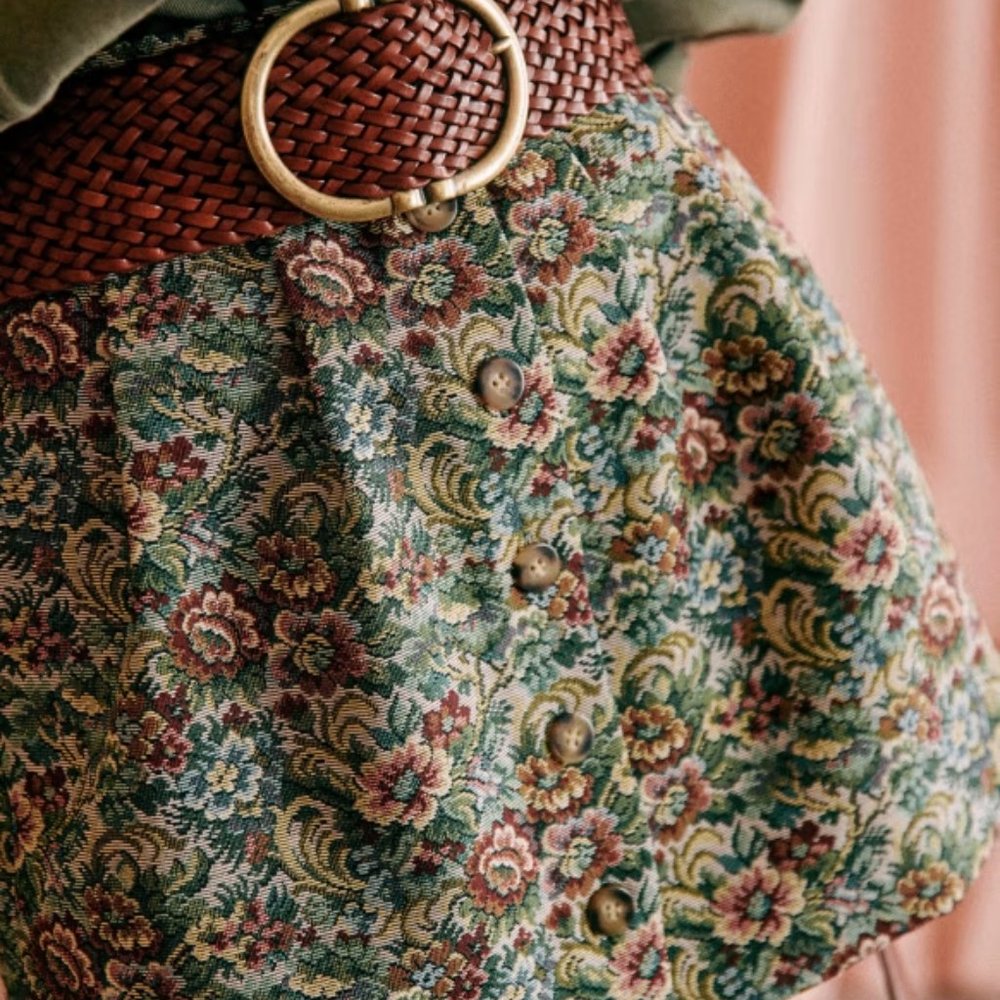 Sezane Chicago Skirt in Floral Jacquard - Size 36